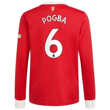 Camisolas de Futebol Manchester United Paul Pogba 6 Principal 2021 2022 – Manga Comprida